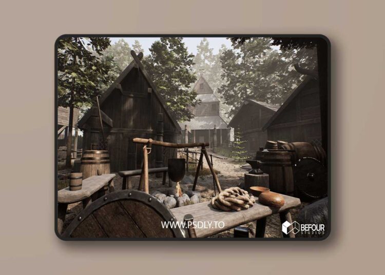 Medieval Nordic Village Environment (5.0+)