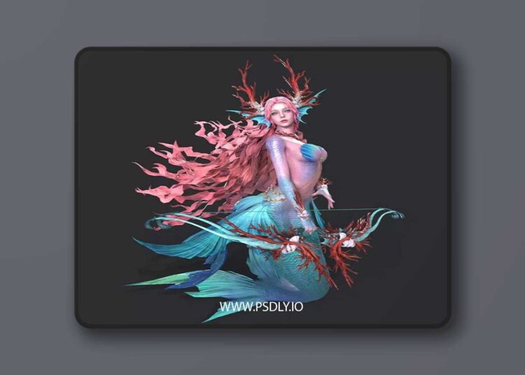 Mermaid Low-poly 3D Model