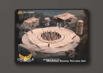 Modular Arena Terrain Set – 3D Print Model 7 Modular Arena Terrain Set – 3D Print Model