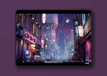 Modular Stylized Cyberpunk Street (4.26)