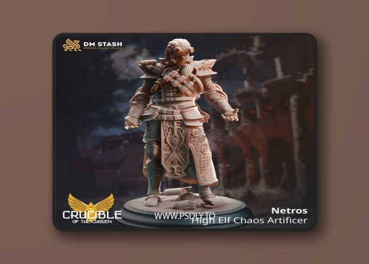 Netros – High Elf Chaos Artificer – 3D Print Model