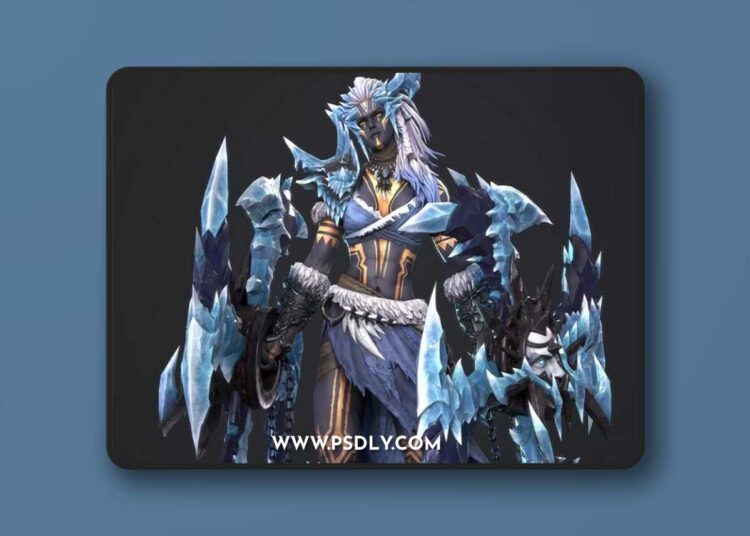 Nidalee the Bestial Huntress Low-poly 3D Model