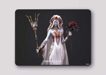 Night elf rose bride Low-poly 3D Model 5 Night elf rose bride Low-poly 3D Model