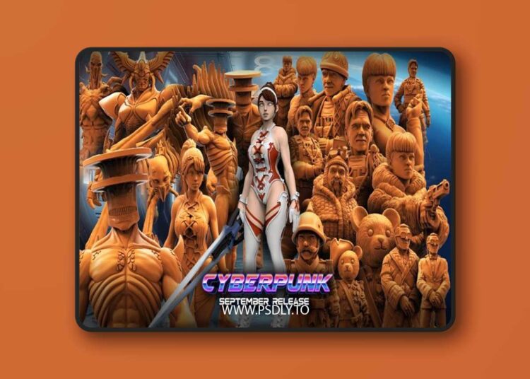Papsikels Miniatures – September 2024 – Cyberpunk – 3D Print Model