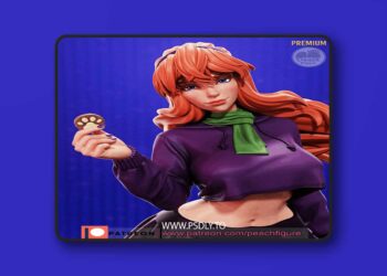 Peach Figure – Daphne – 3D Print Model 7 Peach Figure – Daphne – 3D Print Model