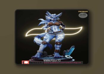 Peach Figure – Weregarurumon – 3D Print Model STL 7 Peach Figure – Weregarurumon – 3D Print Model STL