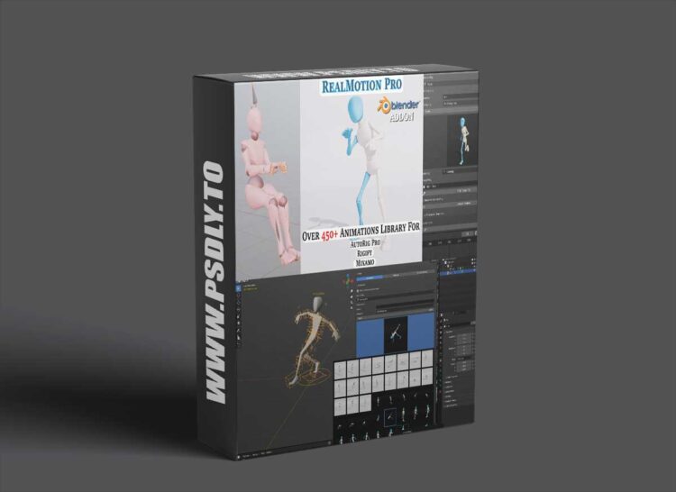 RealMotion Pro v1.57.6 + Mixamo Rigs for Blender 1 RealMotion Pro v1.57.6 + Mixamo Rigs for Blender