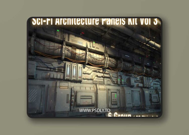 Sci-Fi Architecture Panels Kit Vol 03 1 Sci-Fi Architecture Panels Kit Vol 03