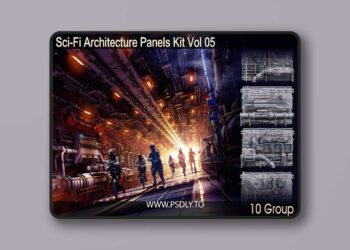 Sci-Fi Architecture Panels Kit Vol 05 7 Sci-Fi Architecture Panels Kit Vol 05
