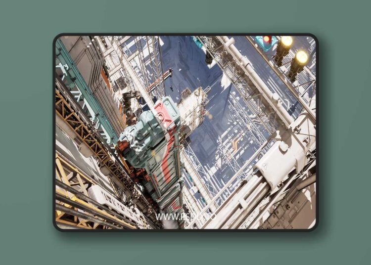 Sci - Fi Vertical Railway Station Environment (5.0 – 5.6)