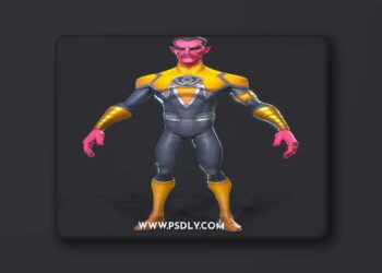 Sinestro Low-poly 3D Model 6 Sinestro Low-poly 3D Model