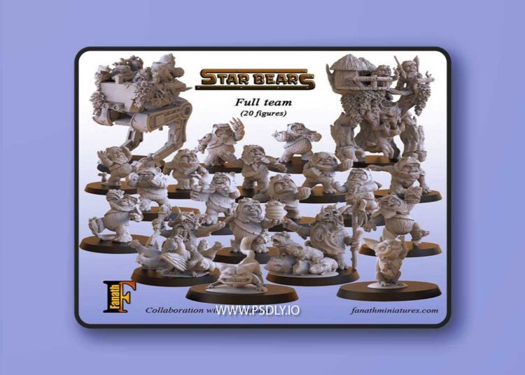 Star Bears Team – 3D Print Model 1 Star Bears Team – 3D Print Model
