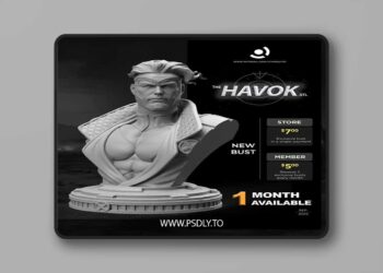 Stayln Quitto – Havok Bust – 3D Print Model STL 6 Stayln Quitto – Havok Bust – 3D Print Model STL
