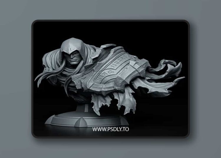 Tanuki Figures – War Bust – 3D Print Model STL