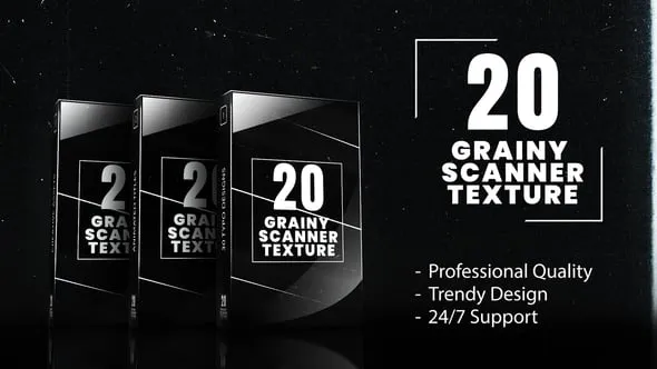 Videohive - 20-Grainy Scanner Backgrounds Dirty Textures & Scratched Pack - 60009986