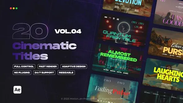 Cinematic Titles vol.04 | After Effects