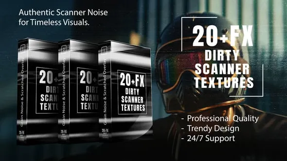 Dirty Scanner Textures – Grain Noise & Scratched Overlay Pack For DaVinci Resolve
