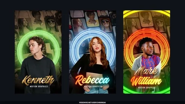Videohive - Neon Photo Poster Stories - 60017540