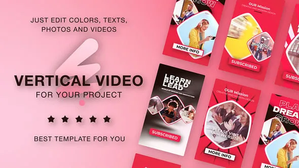 Videohive Verical Reel Red 60484860