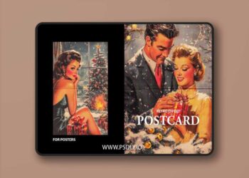 Vintage Postcard Poster Photo Effect for Photoshop 6 Vintage Postcard Poster Photo Effect for Photoshop