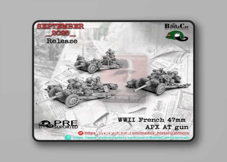 WWII French APX AT gun – 3D Print Model STL