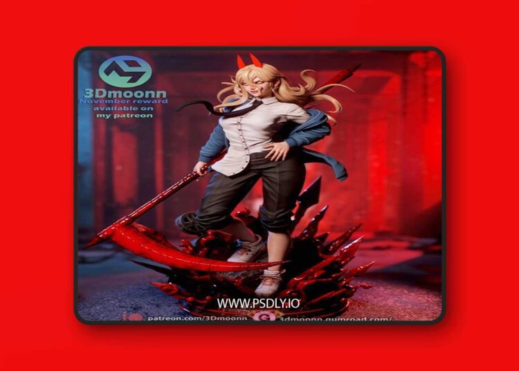 3Dmoonn – Chainsaw Man – Power – 3D Print Model STL