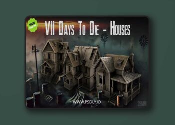 7 Days to Die – Houses – 3D Print Model STL 7 7 Days to Die – Houses – 3D Print Model STL