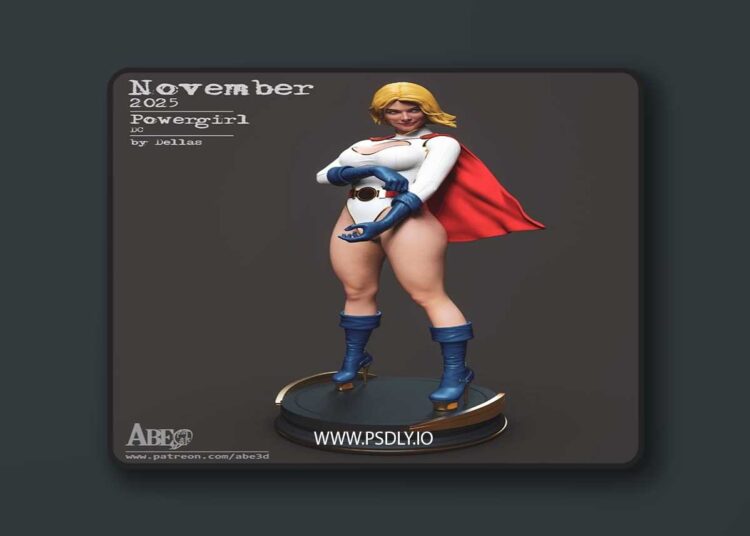 Abe3D – Powergirl – 3D Print Model STL