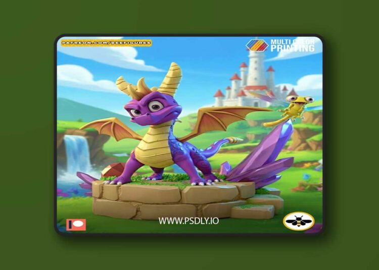 Bee Figures – Spyro the Dragon and Sparx – 3D Print Model STL 1 Bee Figures – Spyro the Dragon and Sparx – 3D Print Model STL