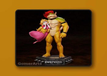 Bowser And Peach From Mario Galaxy Movie – 3D Print Model