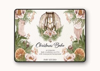 Christmas Boho Clipart Winter Holidays 5515553