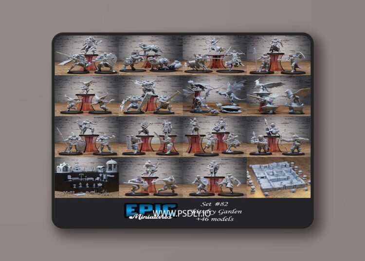 Epic Miniatures – Chivalry Garden Set – Knights and Ladies Encounter – Medieval Castle Warriors Collection – 3D Print Model 1 Epic Miniatures – Chivalry Garden Set – Knights and Ladies Encounter – Medieval Castle Warriors Collection – 3D Print Model