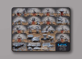 Epic Miniatures – Safari Tour Set – Wild Animal and Tribe Encounter – Fantasy Africa Collection – 3D Print Model