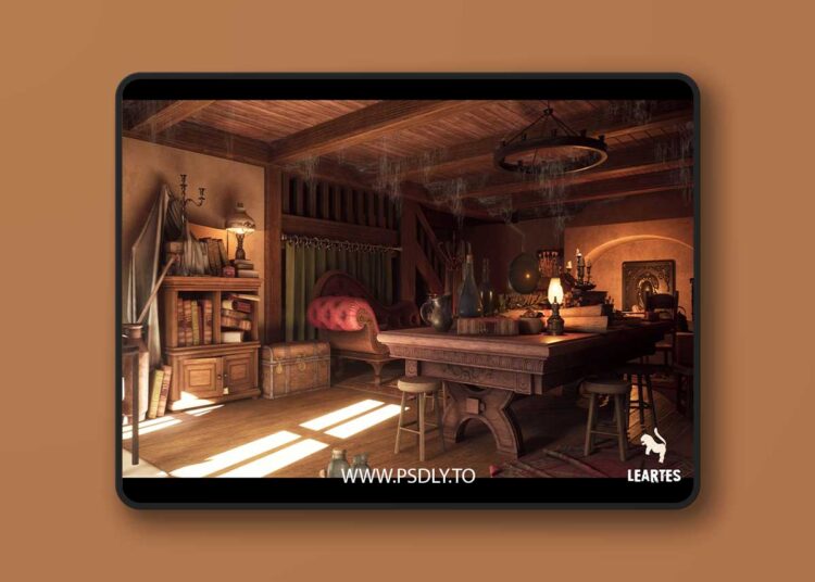 Fantasy Interior Environment (Fantasy Interior Library Interior Fantasy 3D) [4.25 – 4.27 and 5.0 – 5.7]