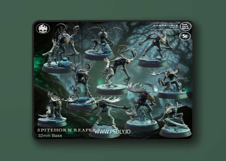 Fleshcraft Studio – Spitehorn Reapers – 3D Print Model