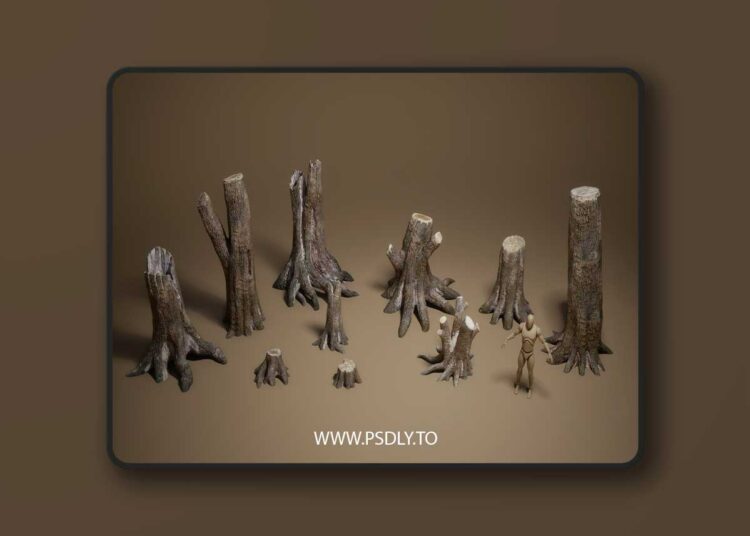 Foliage VOL.37- Tree Stumps (NANITE + LOW POLY) [5.3 – 5.6]