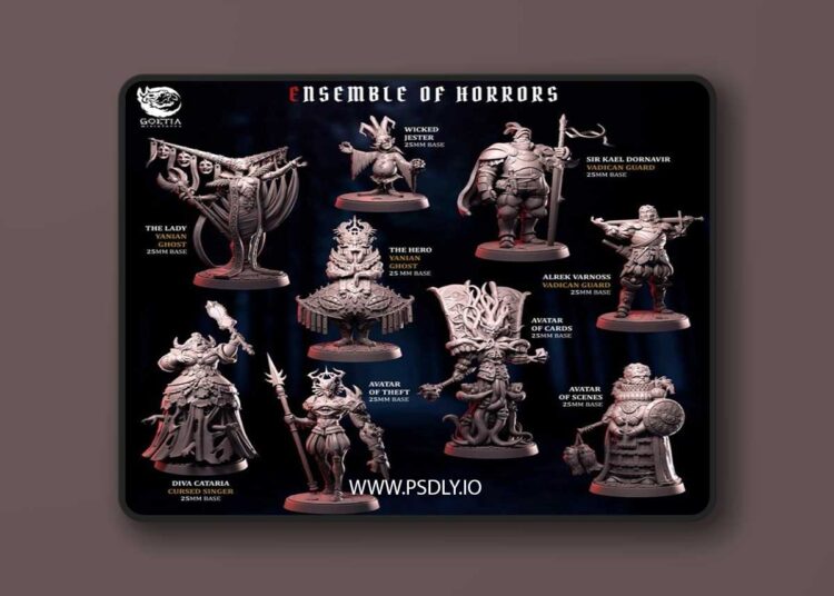 Goetia Miniatures – Ensemble of Horrors – 3D Print Model 1 Goetia Miniatures – Ensemble of Horrors – 3D Print Model