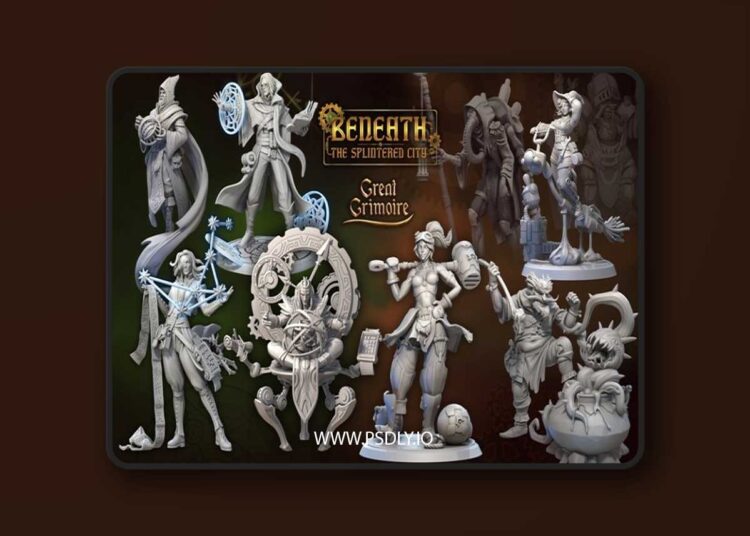 Great Grimoire – Beneath the Splintered City – 3D Print Model 1 Great Grimoire – Beneath the Splintered City – 3D Print Model