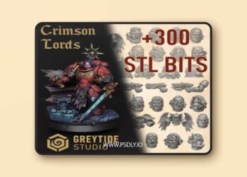 GreyTide Studio – Crimson Lords Pack – 3D Print Model STL 3 GreyTide Studio – Crimson Lords Pack – 3D Print Model STL