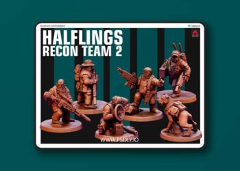 Halflings Recon Team 2 – 3D Print Model 5 Halflings Recon Team 2 – 3D Print Model