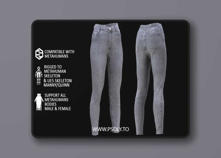 Jeans 125 - All MH Bodies & UE5 Skeletons - Rigged (5.3 – 5.7)