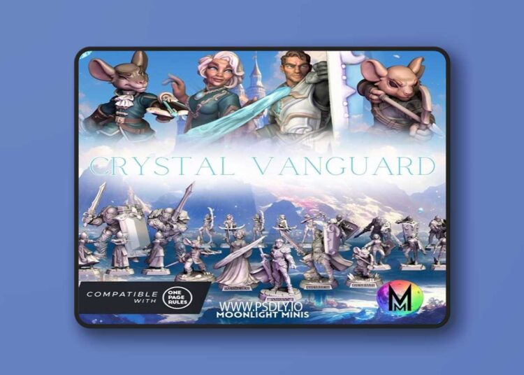 Moonlight Minis – The Crystal Vanguard Base set March 2025 – 3D Print Model STL