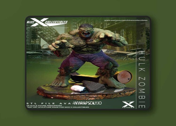 Nice X Collectibles – Zombie Hulk – 3D Print Model STL