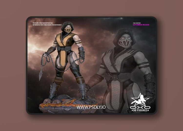 OXO3D Figures – Fem Scorpion – 3D Print Model STL 1 OXO3D Figures – Fem Scorpion – 3D Print Model STL