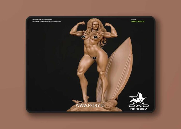 OXO3D Figures – Shehulk NSFW Version – 3D Print Model STL