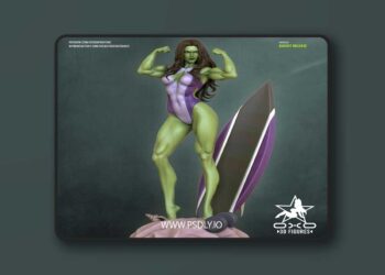 OXO3D Figures – Shehulk – 3D Print Model STL 6 OXO3D Figures – Shehulk – 3D Print Model STL