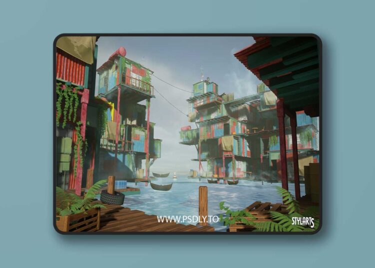 Stylized Floating Slums (Stylized Floating Floating Abandoned City City 3D) [5.0 – 5.7]