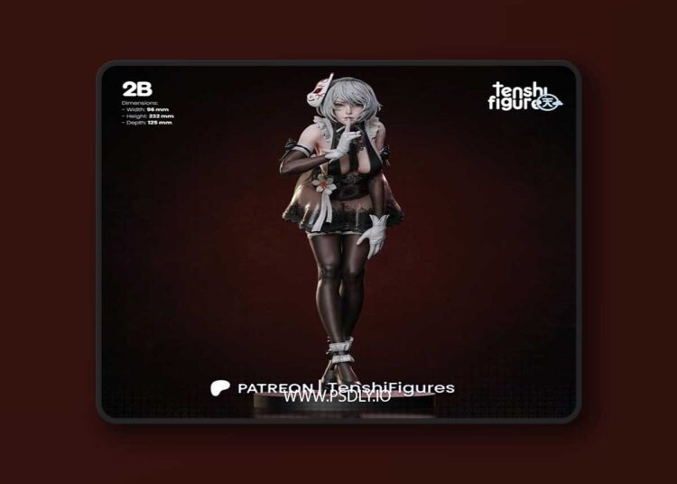 Tenshi FIgures – Nier – 2B – 3D Print Model STL 1 Tenshi FIgures – Nier – 2B – 3D Print Model STL