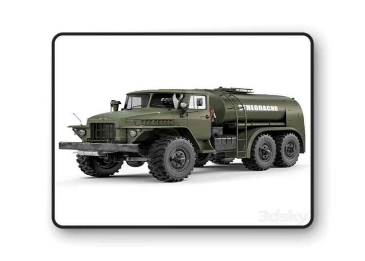 Ural TZ-5-375D 1966 – 3D Model 1 Ural TZ 5 375D 1966 – 3D Model