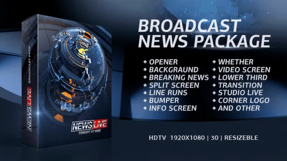 Videohive Broadcast News Package 60841960